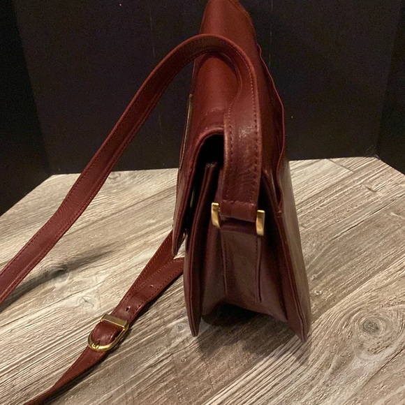 Vintage Cartier Burgundy  Calf Leather  Bag - Picture 6 of 16